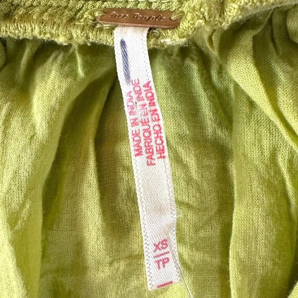 Free People Bohemian Witchy Dream On Maxi Dress Green XS NEW Crochet Gauze - Picture 9 of 13